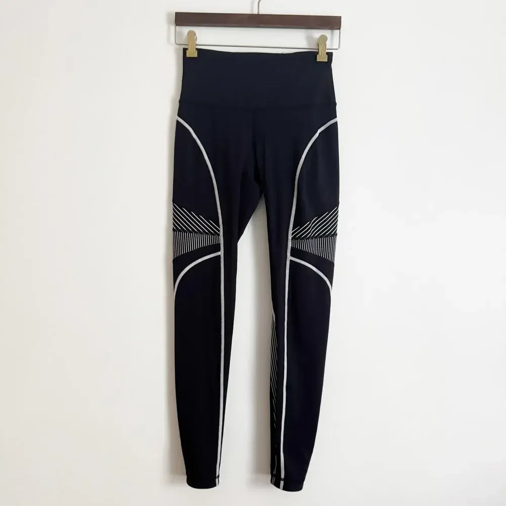 LULULEMON Channel Your Energy Tight Leggings Black White 6